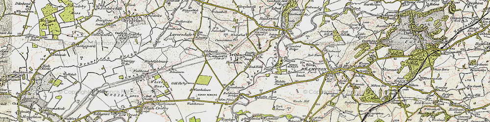 Old map of Carlisle Airport in 1901-1904