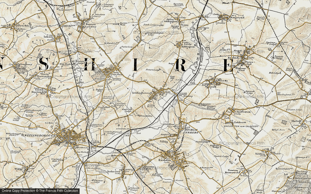 Old Map of Historic Map covering Broadholme in 1901