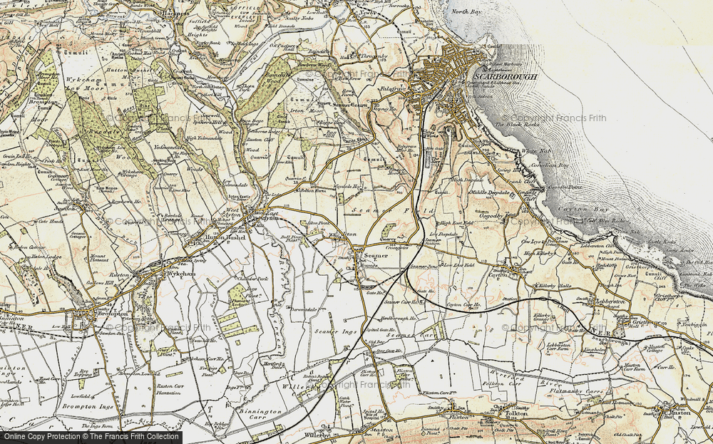 Old Map of Historic Map covering Bull Piece Plantn in 1903-1904