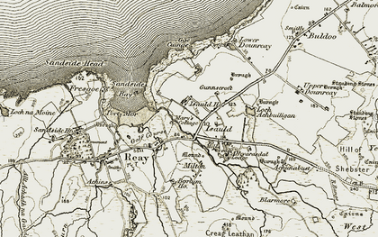 Old map of Borlum Ho in 1911-1912