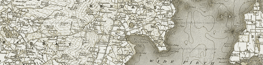 Old map of Leuan in 1911-1912