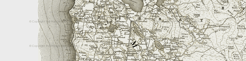 Old map of Isbister in 1912