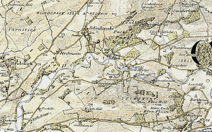 Old map of Isel in 1901-1904