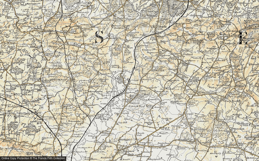 Old Map of Isfield, 1898 in 1898