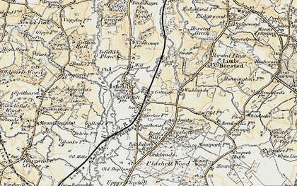 Old map of Isfield in 1898