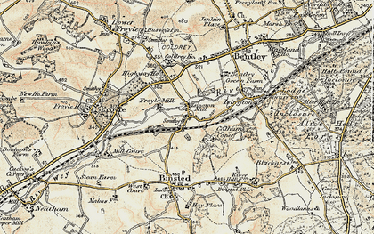 Old map of Isington in 1897-1909