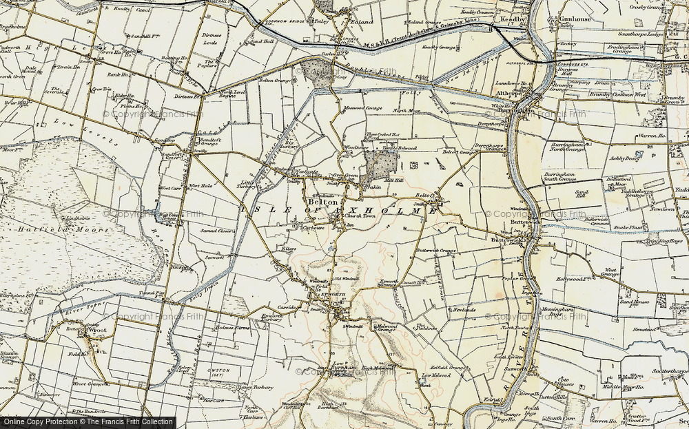 Old Map of Isle of Axholme, 1903 in 1903