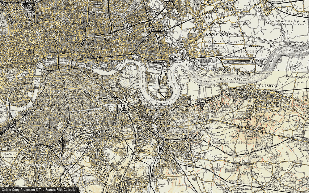 Old Map of Isle of Dogs, 1897-1902 in 1897-1902