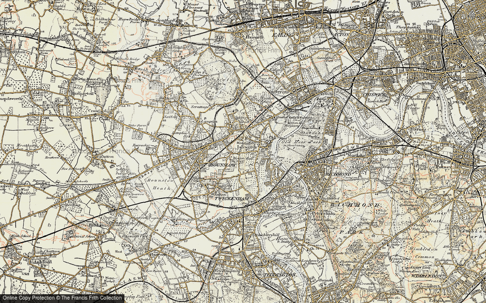 Old Map of Isleworth, 1897-1909 in 1897-1909