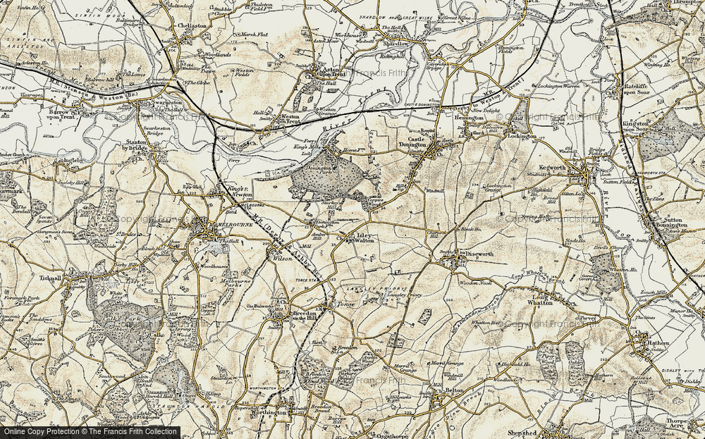 Old Map of Historic Map covering Ambro Hill in 1902-1903