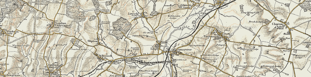 Old map of Islip in 1901-1902