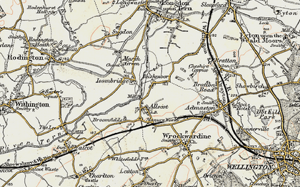 Old map of Isombridge in 1902