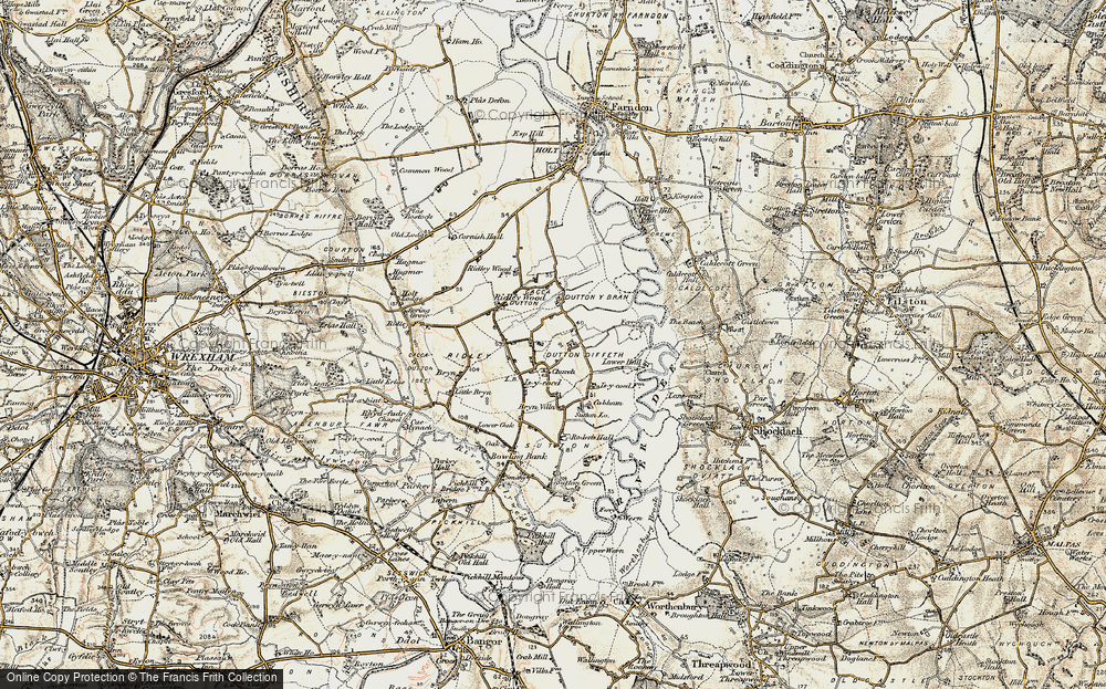 Old Map of Isycoed, 1902 in 1902