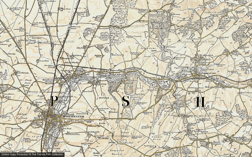 Old Map of Itchen Abbas, 1897-1900 in 1897-1900