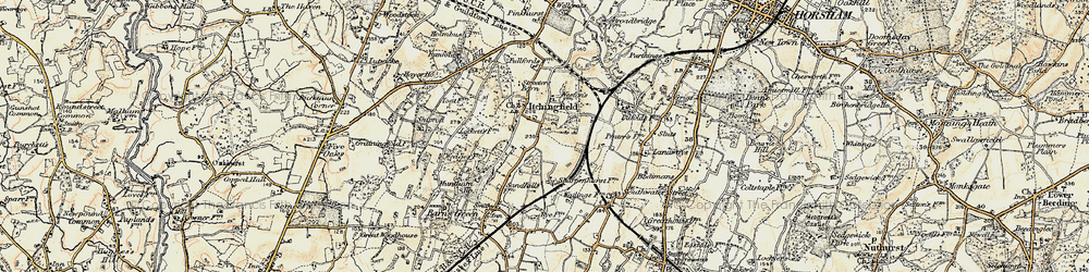 Old map of Bashurst in 1898