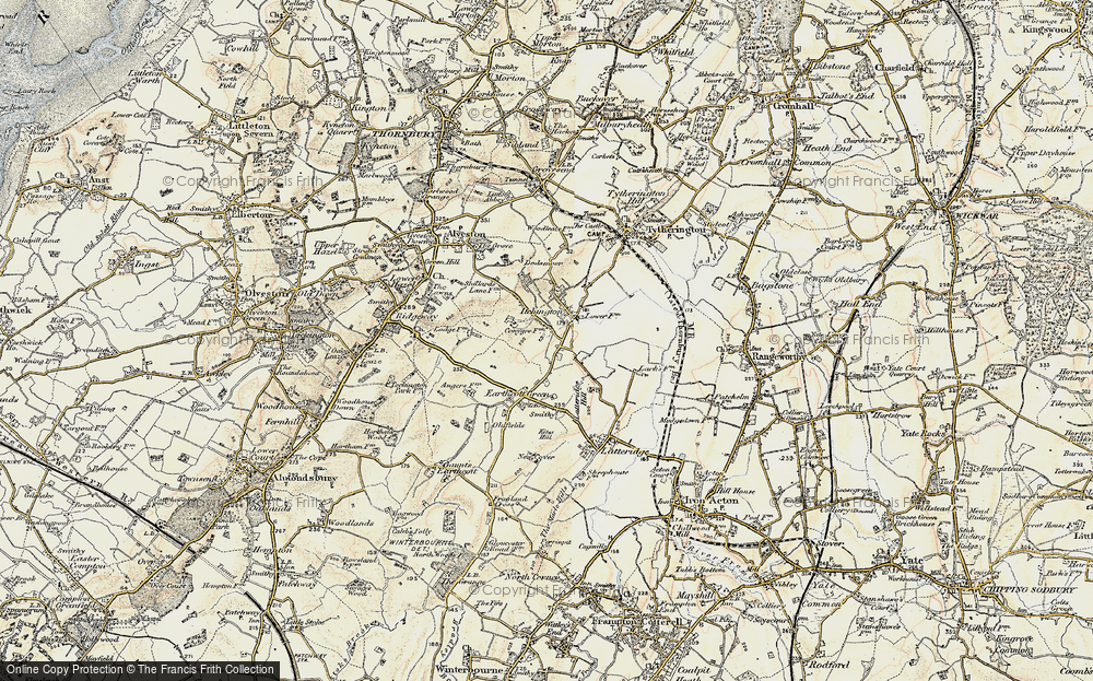 Old Map of Itchington, 1899 in 1899