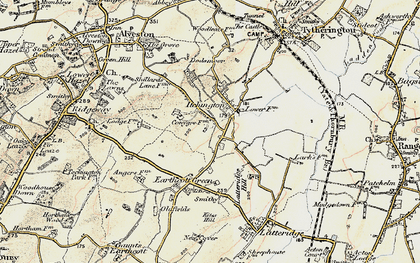 Old map of Itchington in 1899