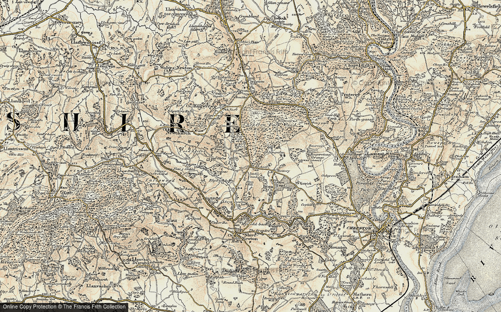 Old Map of Itton Common, 1899-1900 in 1899-1900