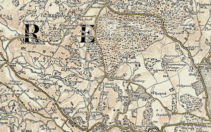 Old map of Itton Common in 1899-1900