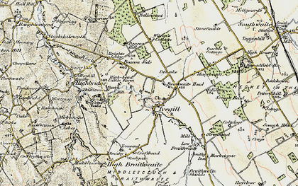 Old map of Broad Field in 1901-1904