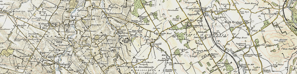 Old map of Ivegill in 1901-1904