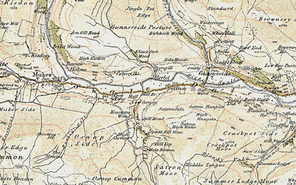 Old map of Ivelet in 1903-1904