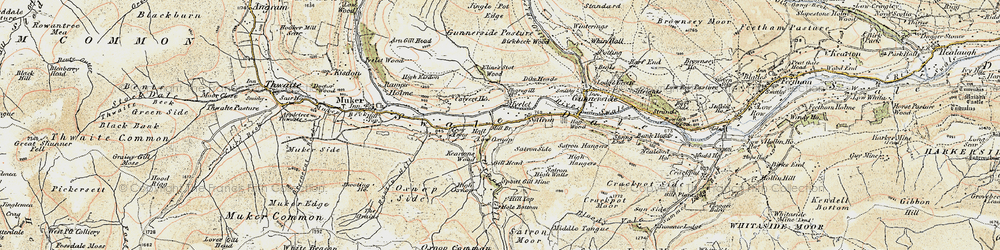 Old map of Ivelet in 1903-1904