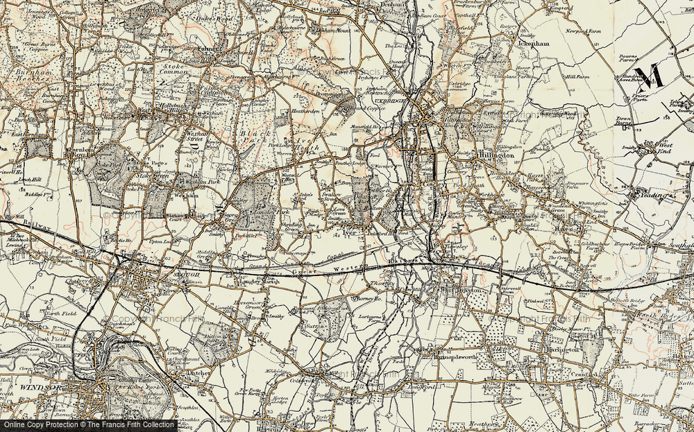 Old Map of Historic Map covering Moorwards in 1897-1909