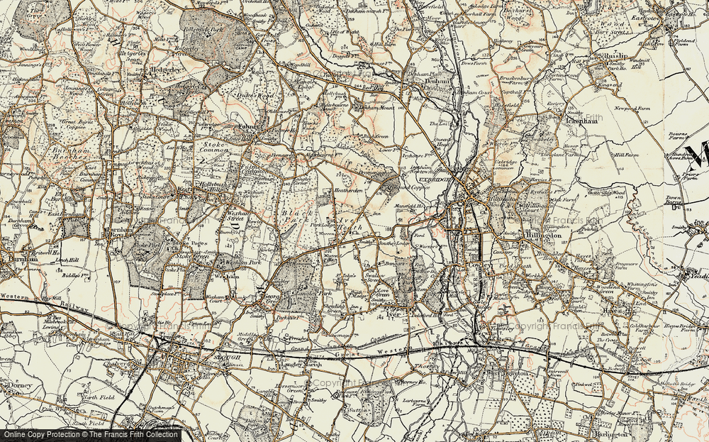 Old Map of Iver Heath, 1897-1909 in 1897-1909