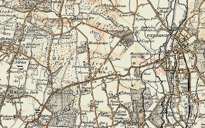 Old map of Black Park Country Park in 1897-1909