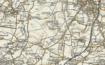Old map of Iverley in 1901-1902