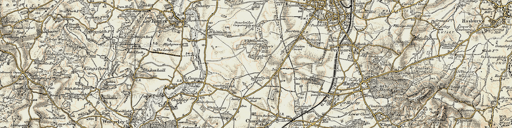 Old map of Bunker's Hill Wood in 1901-1902
