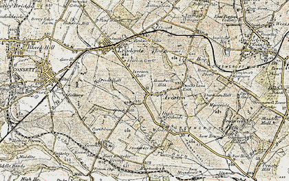 Old map of Iveston in 1901-1904