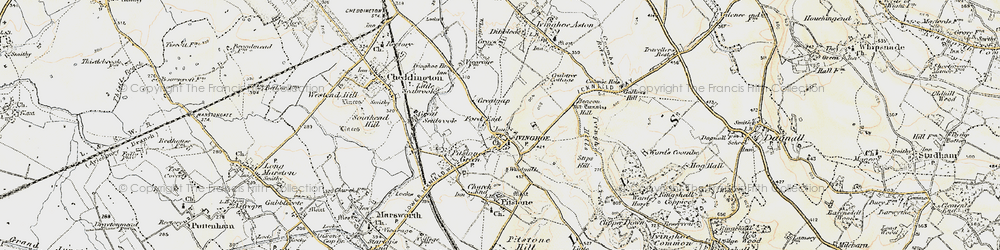 Old map of Whistle Brook in 1898-1899