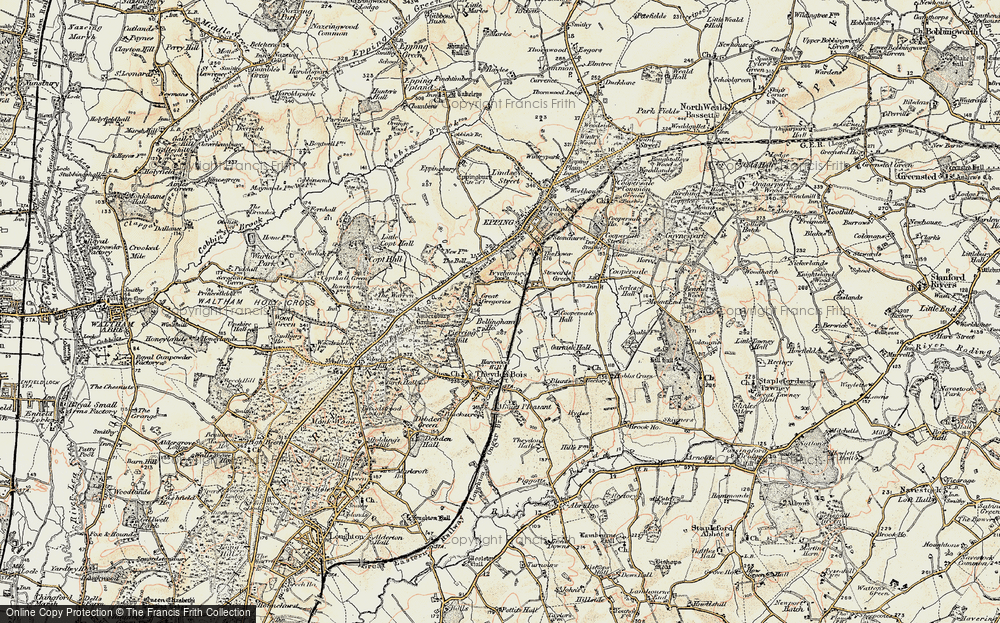 Old Map of Ivy Chimneys, 1897-1898 in 1897-1898