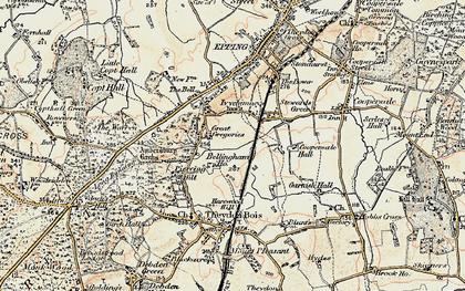 Old map of Ivy Chimneys in 1897-1898