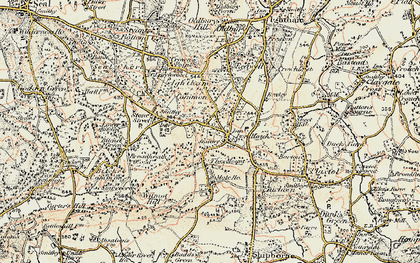 Old map of Ivy Hatch in 1897-1898