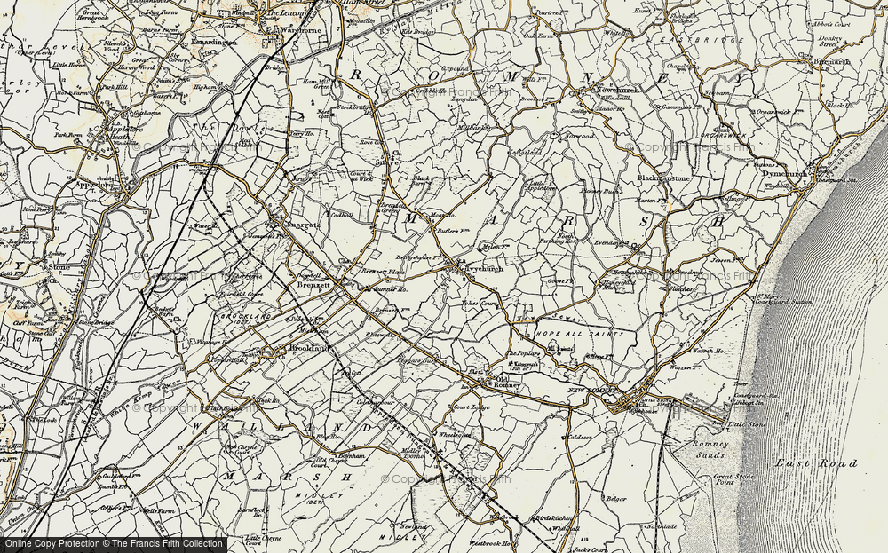 Old Map of Ivychurch, 1898 in 1898