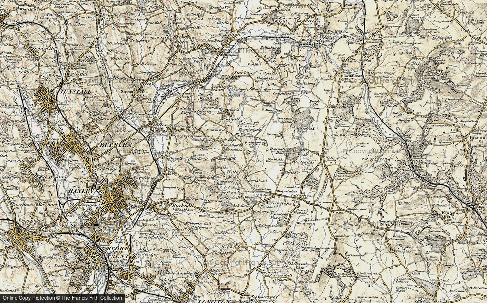 Old Map of Historic Map covering Brookhouse in 1902