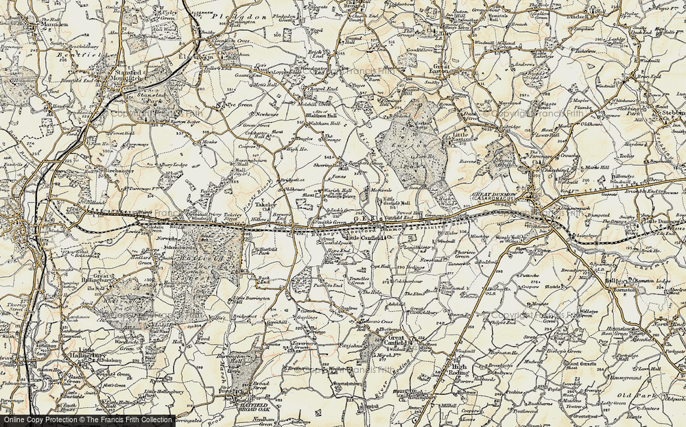 Old Map of Jack's Green, 1898-1899 in 1898-1899