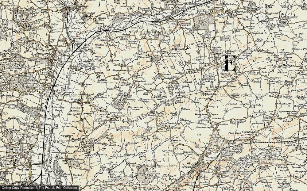 Old Map of Jack's Hatch, 1898 in 1898
