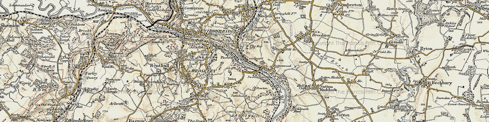 Old map of Jackfield in 1902