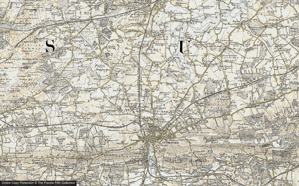 Old Map of Jacobs Well, 1898-1909 in 1898-1909
