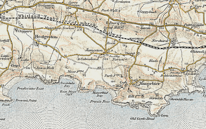 Old map of Jameston in 1901-1912