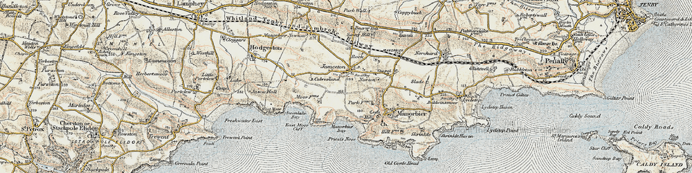 Old map of Jameston in 1901-1912