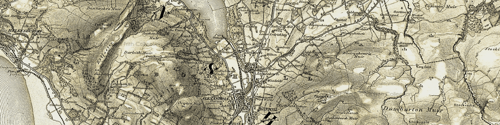 Old map of Jamestown in 1905-1907