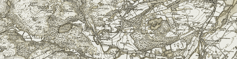 Old map of Jamestown in 1908-1912