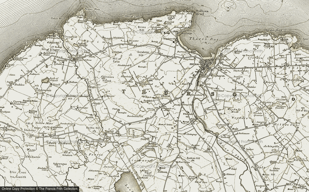 Old Map of Janetstown, 1912 in 1912