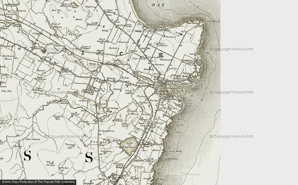 Old Map of Historic Map covering Whitebridge in 1912