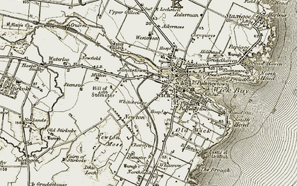 Old map of Janetstown in 1912